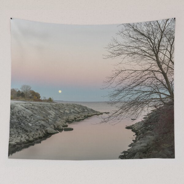 Item preview, Alpenglow Moonrise - Moonstruck by the Rosy After Sunset Glow designed and sold by Georgia Mizuleva.