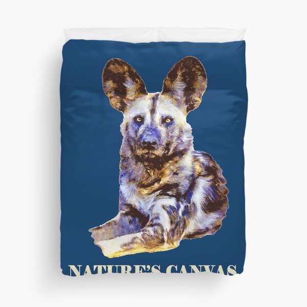 Painted Dog Nature's Canvas Artwork for Painted Dog Fans Duvet Cover