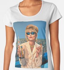 Joanna Lumley as Patsy Stone painting Women's Premium T-Shirt
