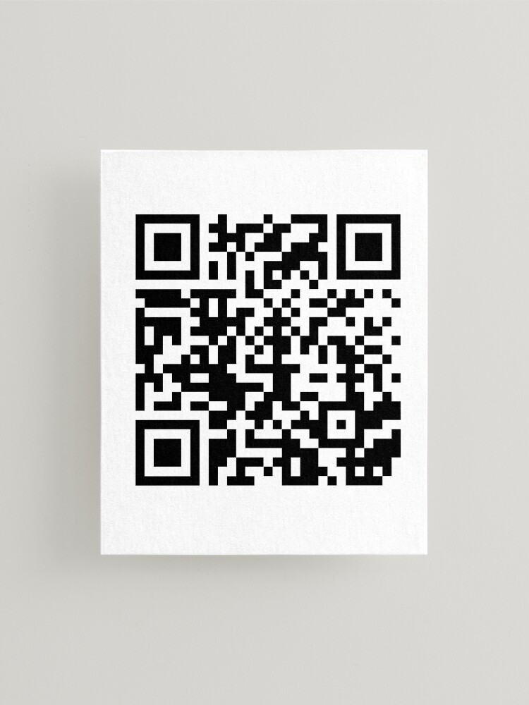 Rick roll qr code with no ads - stickers | Canvas Print