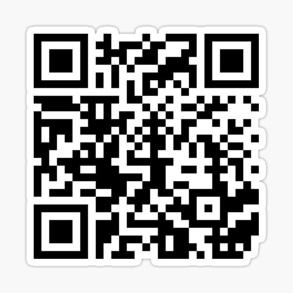 Rick roll with no ads QR code | Sticker