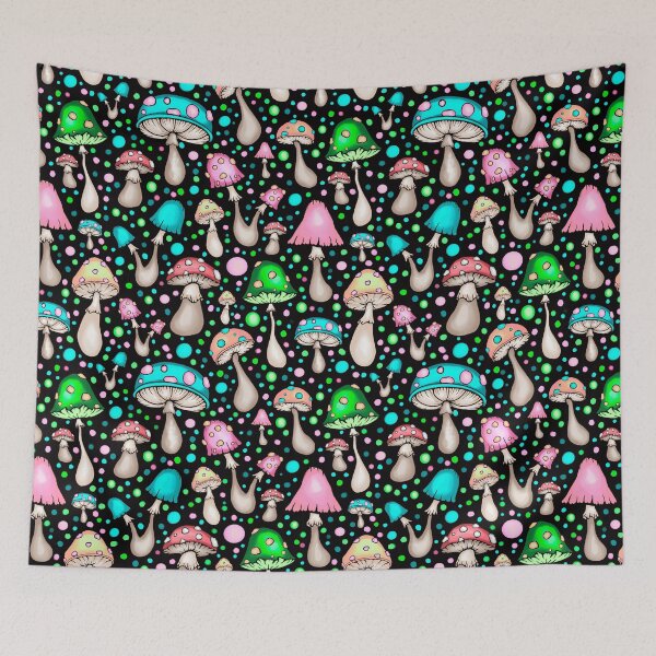 Item preview, Colorful pink and green mushrooms watercolor flat design. iPhone or Samsung Phone Case Cover designed and sold by RoManSmArt.