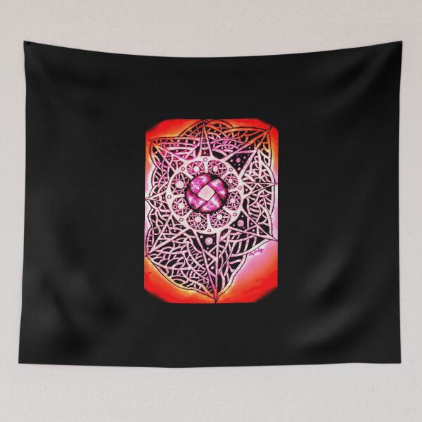 Item preview, Knotted gear sun in sunrise tones designed and sold by Ivy-Bindig.
