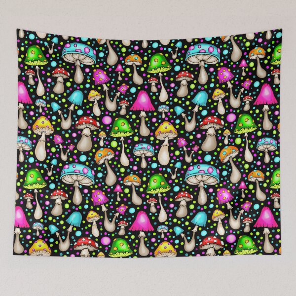 Item preview, Red Pink and green Colorful mushrooms watercolor flat design. iPhone or Samsung Phone Case Cover designed and sold by RoManSmArt.