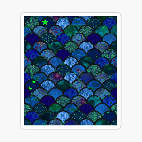 Item preview, Deep Blue Dragon Scales designed and sold by MagickMama.