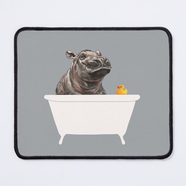 Item preview, Baby Hippo in Bathtub Grey designed and sold by bignosework.
