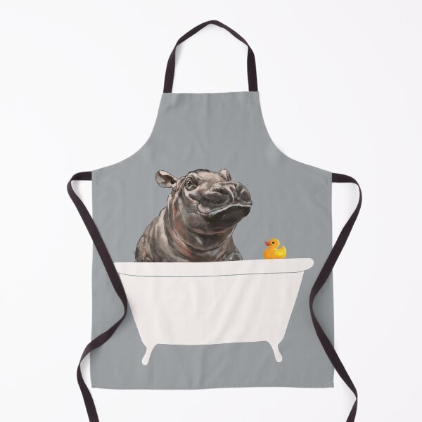 Item preview, Baby Hippo in Bathtub Grey designed and sold by bignosework.