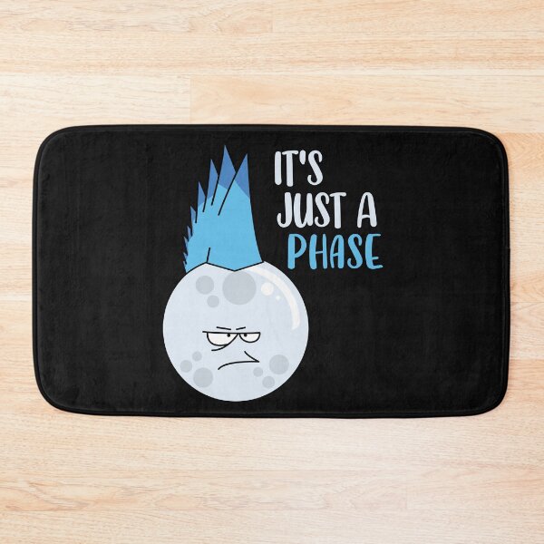 Item preview, It's Just a Phase Funny Full Moon Pun Lunar Cycle Mohawk designed and sold by MintedFresh.