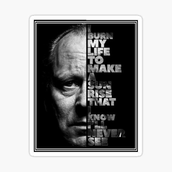 Vista previa del artículo con la obra «Quemo mi vida para hacer un amanecer que sé que nunca veré Retrato de texto - Luthen Rael», diseñado y vendido por More-dan-Prints.