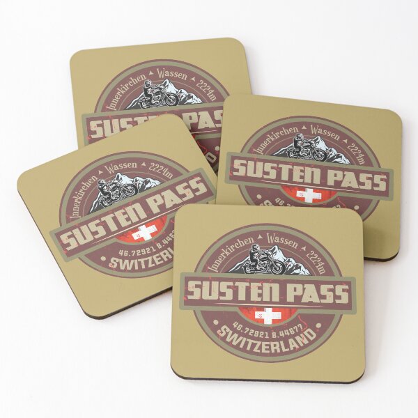 Item preview, Susten Pass Sustenppass Switzerland Suisse Schweiz Motorcycle Cycle Sticker T-Shirt Sticker 02 designed and sold by OuterShellUK.