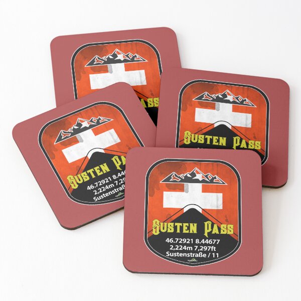 Item preview, Susten Pass Sustenppass Switzerland Suisse Schweiz Motorcycle Cycle Sticker T-Shirt Sticker 03 designed and sold by OuterShellUK.