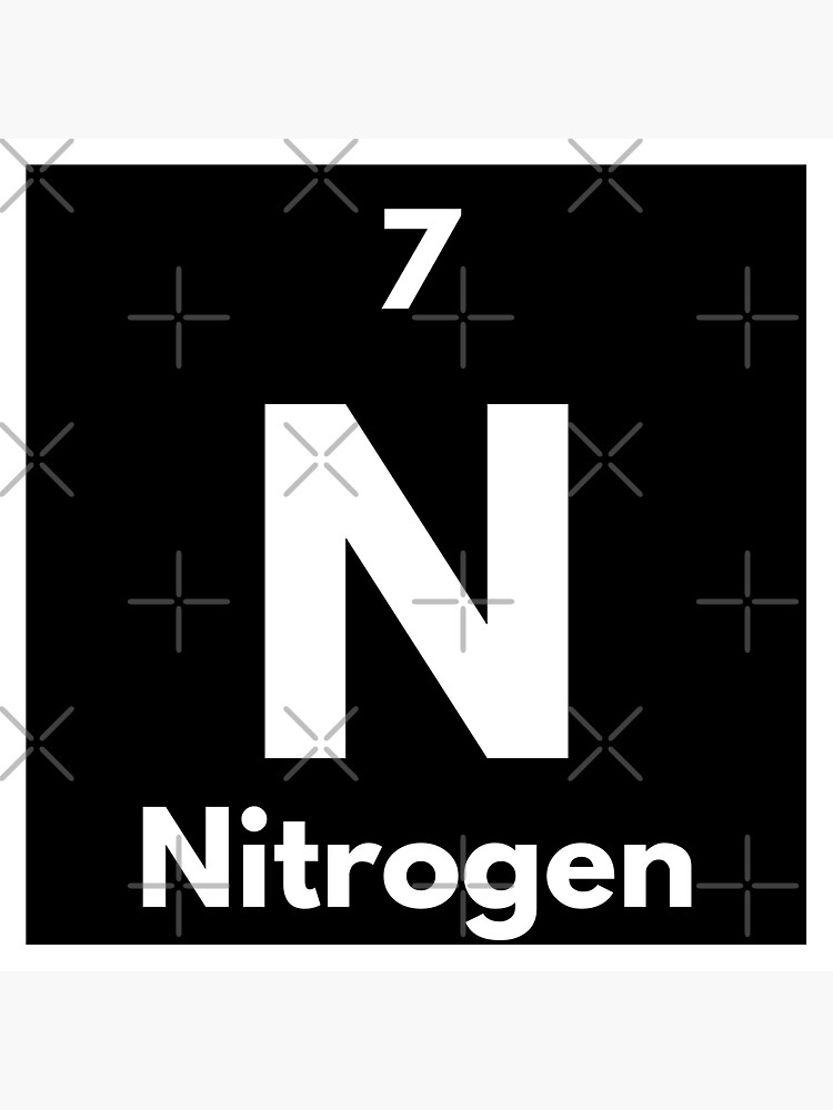 "Periodic Table element number 7 N Nitrogen" Sticker for Sale by