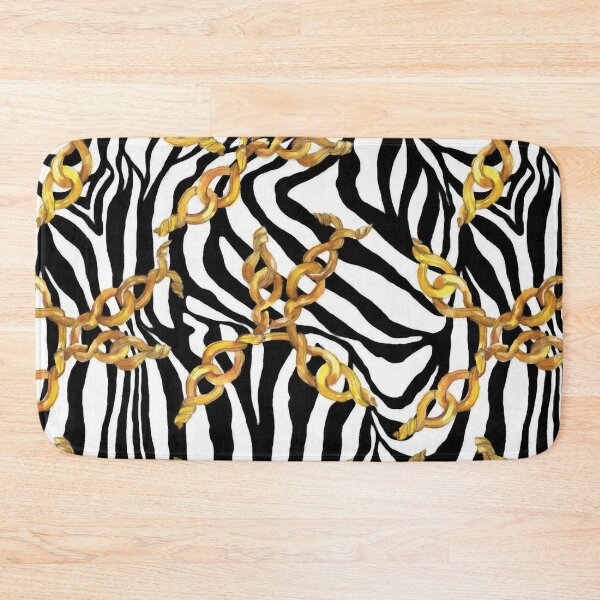 Item preview, Watercolor Golden chains on zebra background designed and sold by Pavnud.