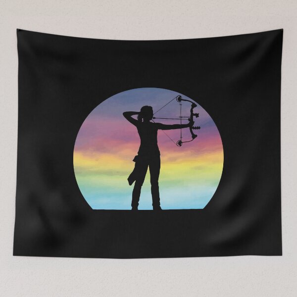 Item preview, Archery Girl Retro Sunset Bow Hunting Archery Lover designed and sold by MintedFresh.