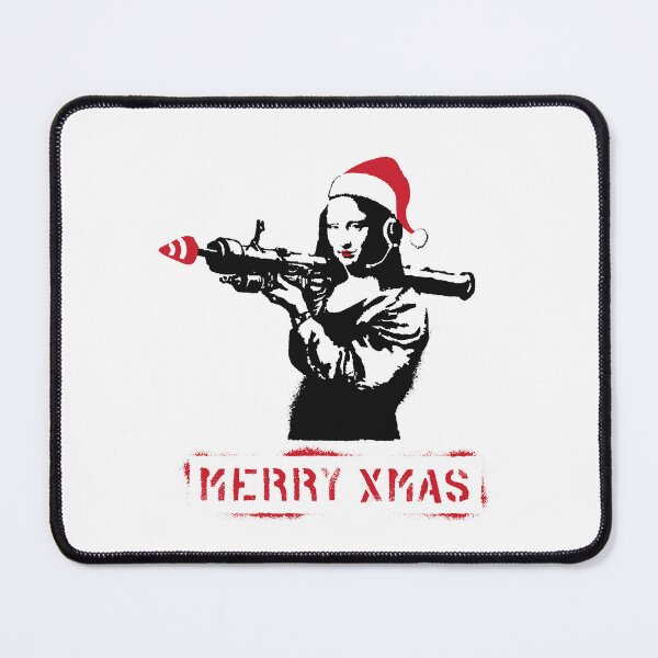 Item preview, Funny Banksy Christmas Mona Lisa Merry Xmas  designed and sold by WE-ARE-BANKSY.