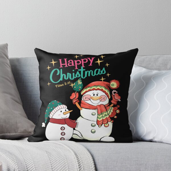 Item preview, Funny snowmen with Happy Christmas.  Salvation to all People Titus 2:11  designed and sold by onlyscriptures.