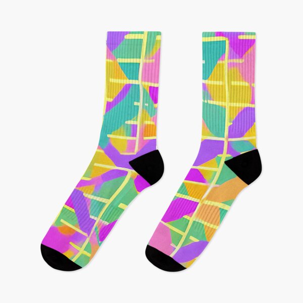 Item preview, Pastel neon geometric pattern designed and sold by FinaSusu.