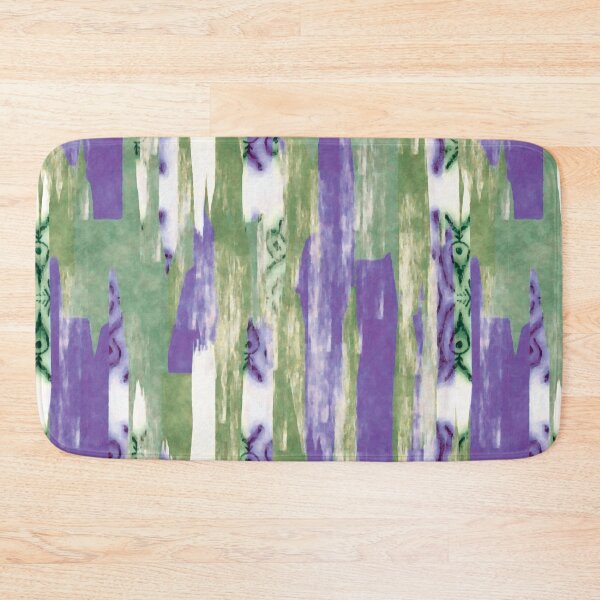 Item preview, Collage pattern from violet green paper strips designed and sold by Pavnud.