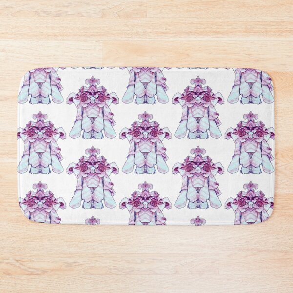 Item preview, Top-knot dog in light blue and pink designed and sold by FlossOrFi.
