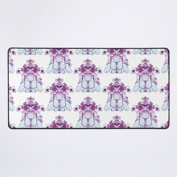 Item preview, Top-knot dog in light blue and pink designed and sold by FlossOrFi.