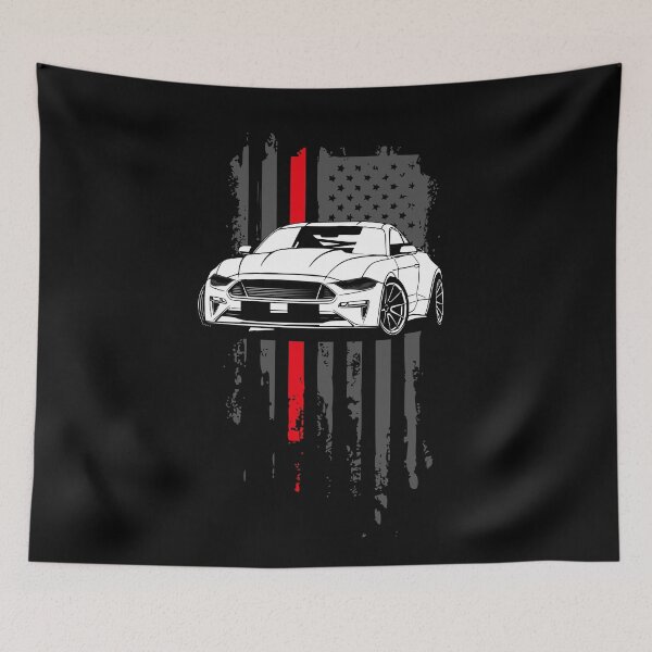 Item preview, Patriotic American Flag V8 Muscle Car Pony Mustang designed and sold by AutoDesignWerks.