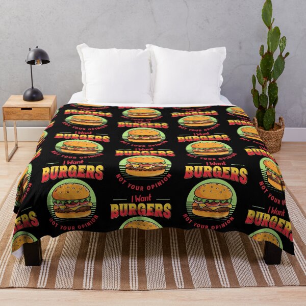 Item preview, I Want Burgers Not Your Opinion Funny Sarcastic Hamburger designed and sold by TheButtonCrew.