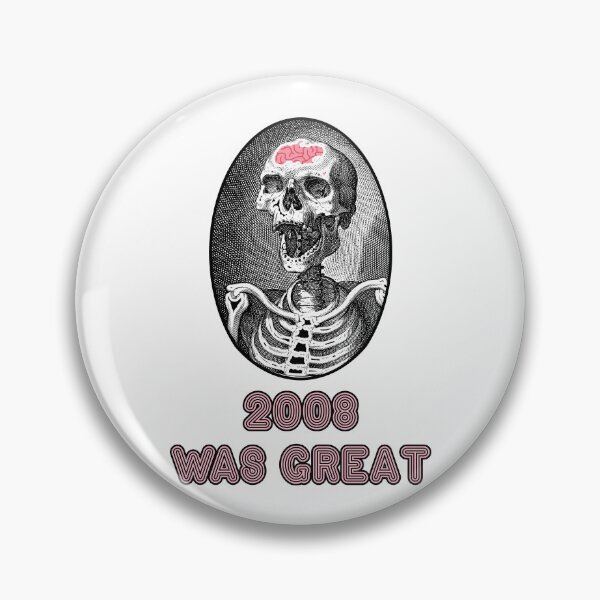 Item preview, '2008 was great' Skull Design - Retro Illustration Design for T-shirts, mugs, phone cases and other accessories designed and sold by Ridiculam Toga.