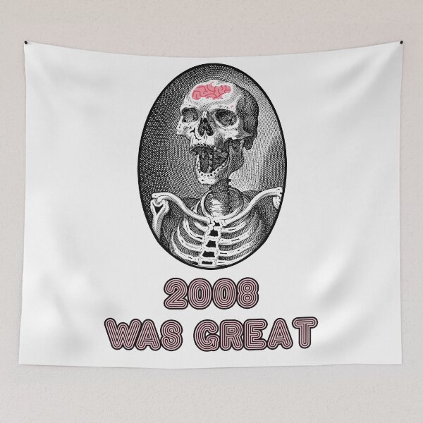 Item preview, '2008 was great' Skull Design - Retro Illustration Design for T-shirts, mugs, phone cases and other accessories designed and sold by Ridiculam Toga.