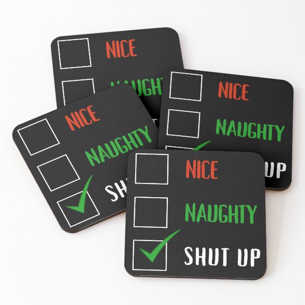 Item preview, Funny Christmas Design Nice , Naughty , Shut up Humorous Christmas  designed and sold by BearCaveDesigns.