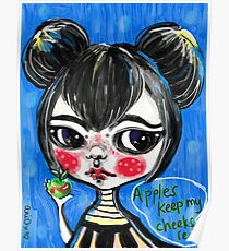 Apples keeps my cheeks red by aniO Poster