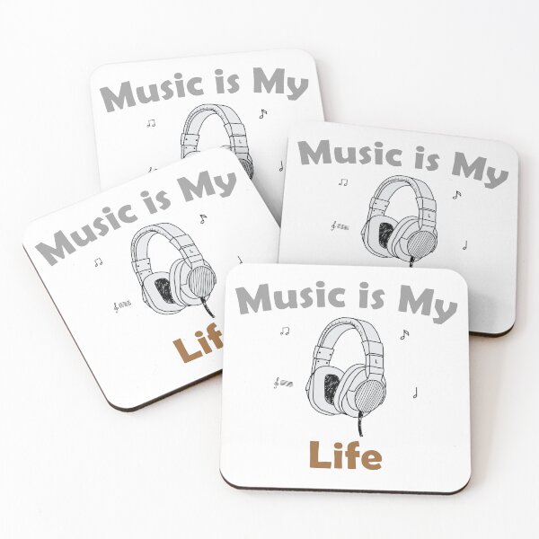 Item preview, Music is my life vintage design designed and sold by SeniorPrint99.