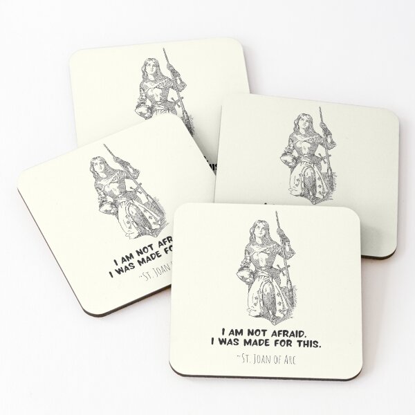 Item preview, Joan of Arc I Am Not Afraid, I Was Made for This. Motivational Inspirational Saint Quote designed and sold by IceCreamMuseum.
