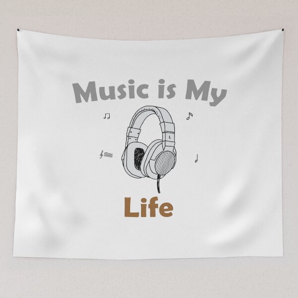 Item preview, Music is my life vintage design designed and sold by SeniorPrint99.