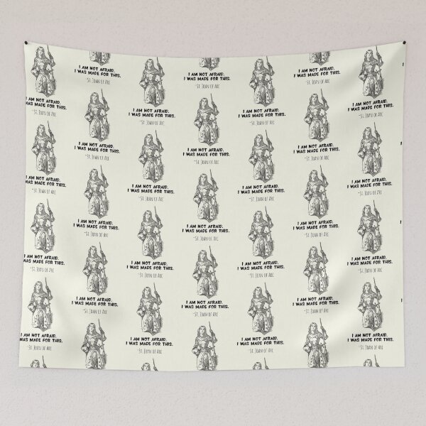 Item preview, Joan of Arc I Am Not Afraid, I Was Made for This. Motivational Inspirational Saint Quote designed and sold by IceCreamMuseum.