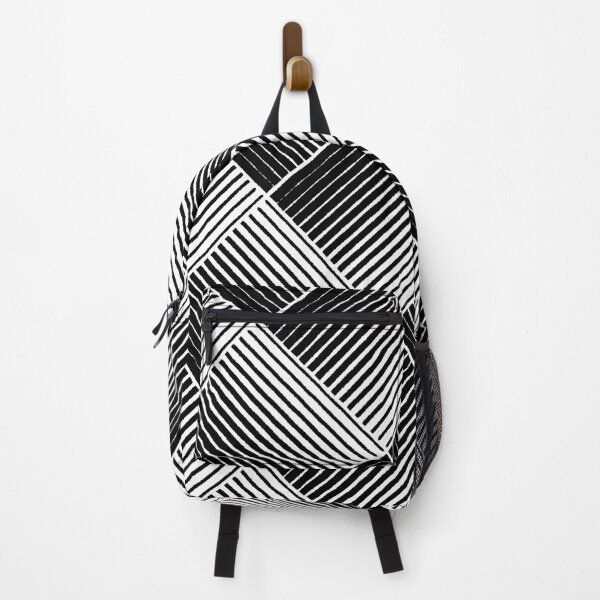 Item preview, Black and White Square Mosaic Stripe Pattern designed and sold by All-Black-White.