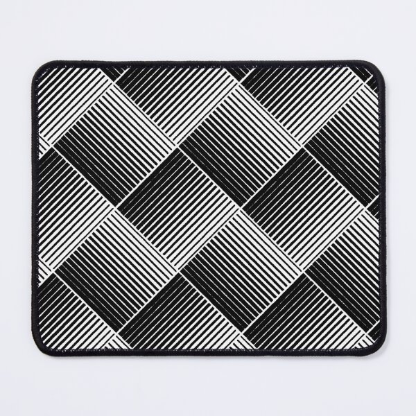 Item preview, Black and White Square Mosaic Stripe Pattern designed and sold by All-Black-White.