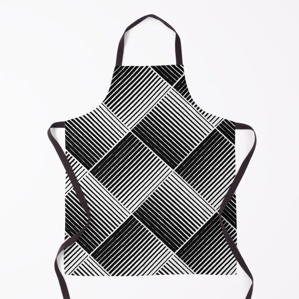 Item preview, Black and White Square Mosaic Stripe Pattern designed and sold by All-Black-White.