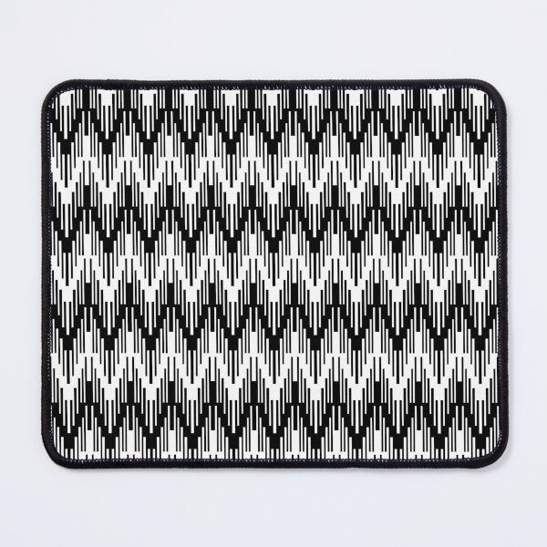Item preview, Black and White Striped Chevron Ripple Pattern designed and sold by All-Black-White.