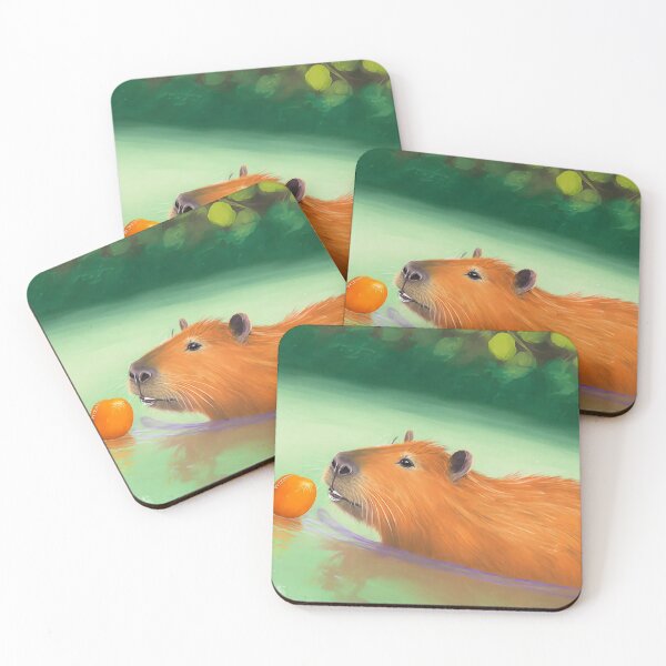 Item preview, Capybara Swimming with Oranges designed and sold by CapybaraCentral.