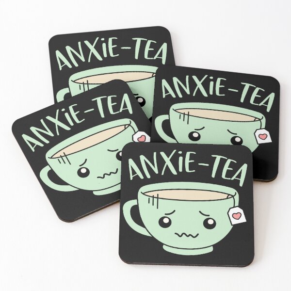 Item preview, Anxietea Cute Funny Anxiety Introvert Antisocial Tea Pun designed and sold by MintedFresh.