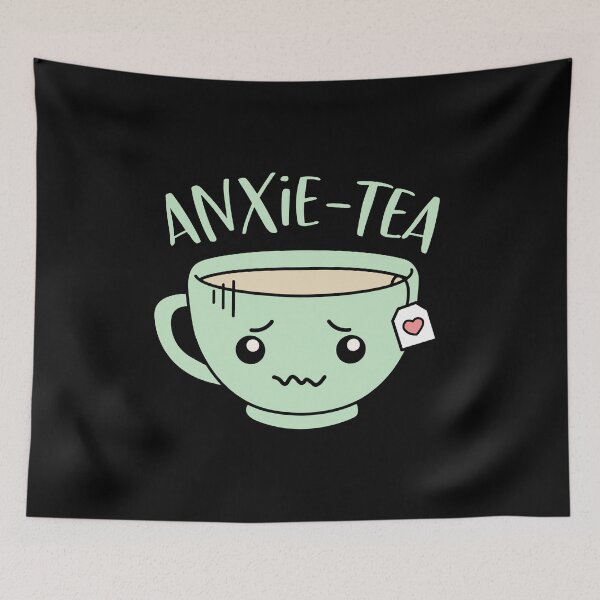 Item preview, Anxietea Cute Funny Anxiety Introvert Antisocial Tea Pun designed and sold by MintedFresh.