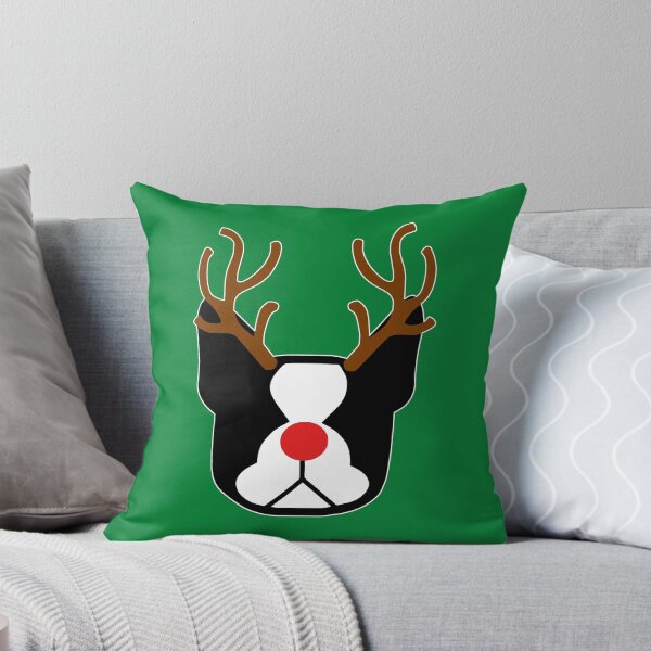 Item preview, Boston Terrier Holidays - Boston Terrier reindeer - Boston with antlers - Boston Terrier Christmas designed and sold by smooshfaceutd.
