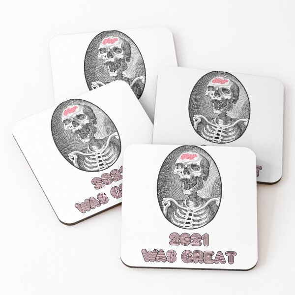 Item preview, '2021 was great' Skull Design - Retro Illustration Design for T-shirts, mugs, phone cases and other accessories designed and sold by Ridiculam Toga.