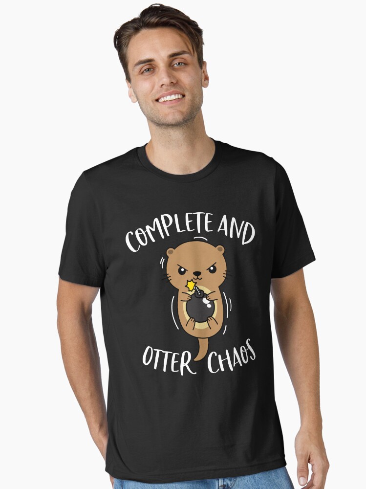 Thumbnail 2 von 7, Essential T-Shirt, Komplettes und Otter Chaos Lustiges süßes Seeotter Wortspiel designt und verkauft von MintedFresh.