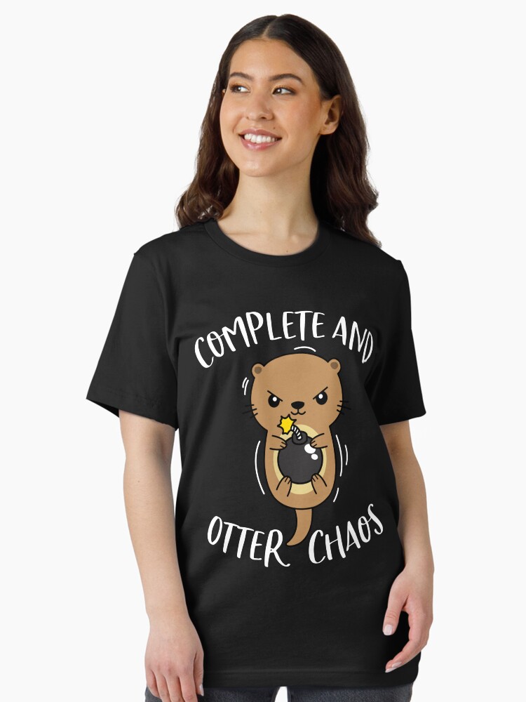 Thumbnail 1 von 7, Essential T-Shirt, Komplettes und Otter Chaos Lustiges süßes Seeotter Wortspiel designt und verkauft von MintedFresh.