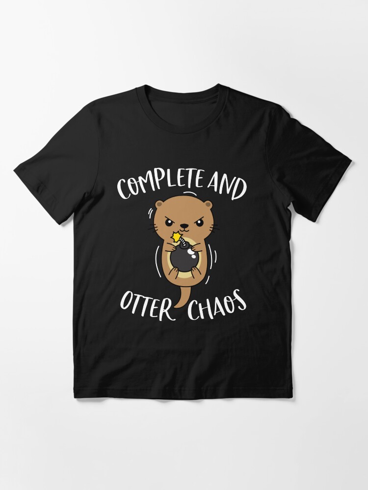 Thumbnail 3 von 7, Essential T-Shirt, Komplettes und Otter Chaos Lustiges süßes Seeotter Wortspiel designt und verkauft von MintedFresh.
