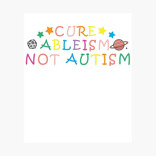 Item preview, Cure ableism not autism colorful designed and sold by Tiboga19.