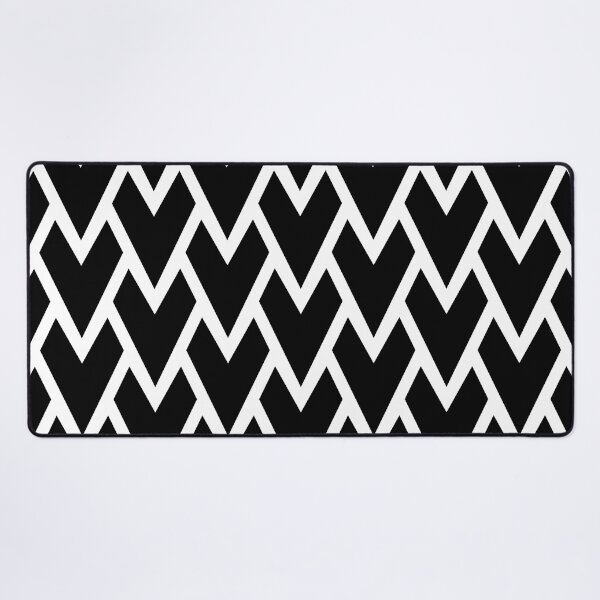 Item preview, Black and White Tessellation Line Pattern 17 Abstract Heart - Arrow Head Shape designed and sold by All-Black-White.