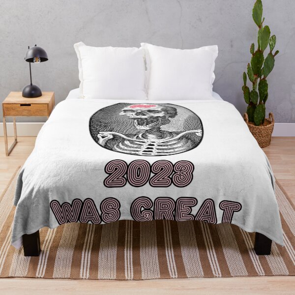 Item preview, '2023 was great' Skull Design - Retro Illustration Design for T-shirts, mugs, phone cases and other accessories designed and sold by Ridiculam Toga.