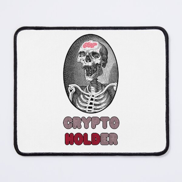 Item preview, 'Crypto Holder' Skull Design - Retro Illustration Design for T-shirts, mugs, phone cases and other accessories designed and sold by Ridiculam Toga.